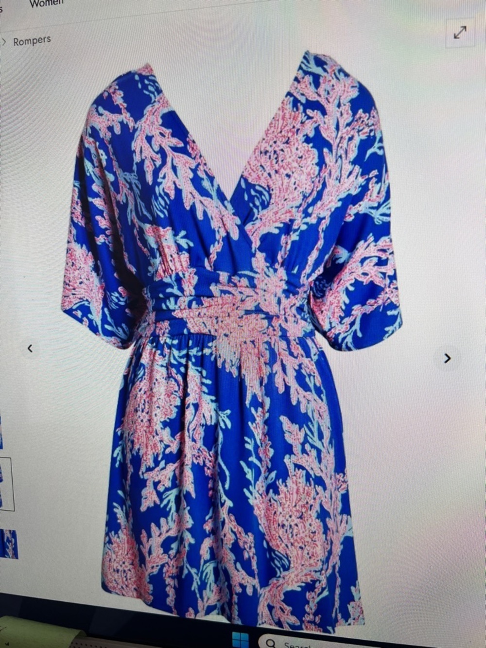 Lilly Pulitzer Size M Parigi Skirt Romper in Borealis Blue - Picture 3 of 3